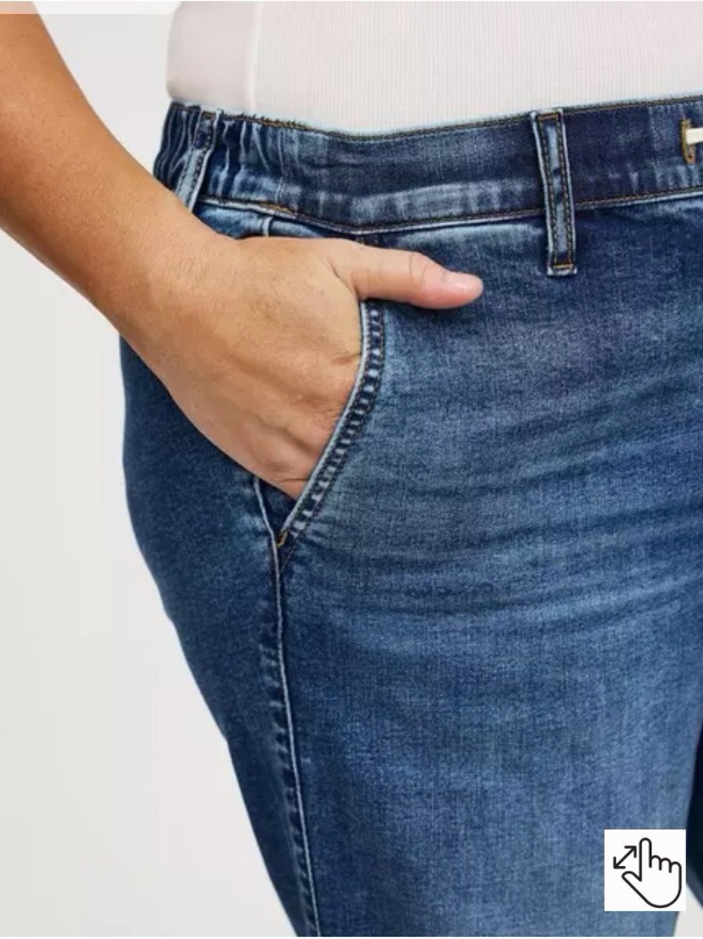 torrid Crop Weekend Mid-Rise Wide-Leg Jean - Picture 6 of 10